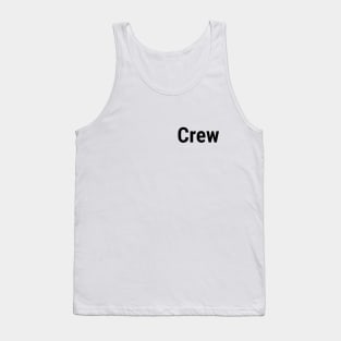 Crew Small Front print black Tank Top